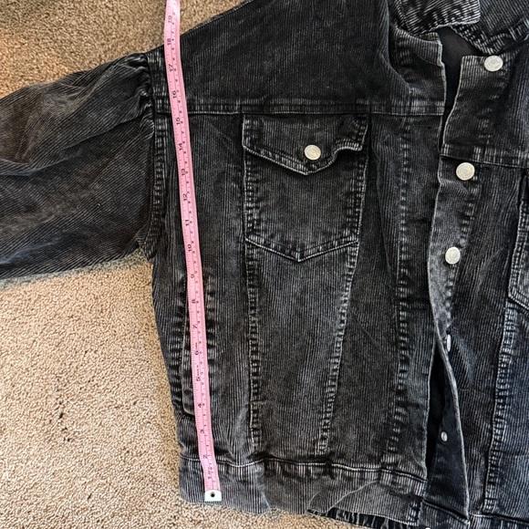 Black corduroy bomber jacket size small - Picture 7 of 7